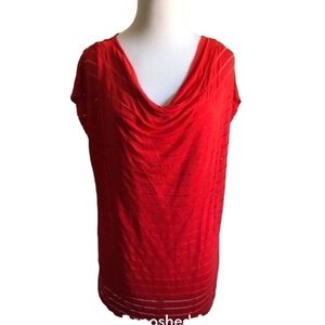 INC Red Double Layer Top